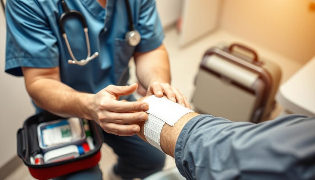 تقنيات الضغط المباشر لإيقاف النزيف